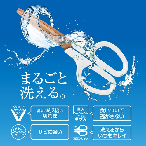 プラス　フィットカットカーブ　洗えるチタン　対称　刃渡り６５ｍｍ　マッシュルームホワイト　ＳＣ－１７５ＳＴＷ　１本7