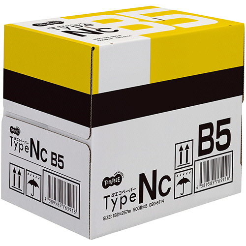 【クリックでお店のこの商品のページへ】TANOSEE αエコペーパー タイプNC B5 1箱(2500枚：500枚×5冊) AENC-B5