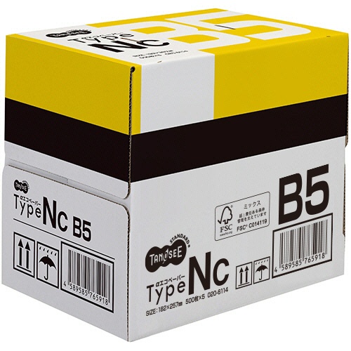 ＴＡＮＯＳＥＥ　αエコペーパー　タイプＮＣ　Ｂ５　１箱（２５００枚：５００枚×５冊）1