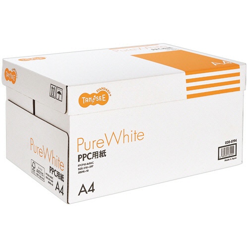 ＴＡＮＯＳＥＥ　ＰＰＣ用紙　Ｐｕｒｅ　Ｗｈｉｔｅ　Ａ４　上フタ付箱　１箱（５０００枚：５００枚×１０冊）1