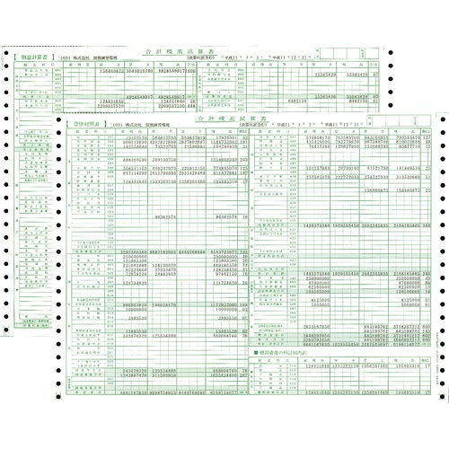 東京ビジネス　合計残高試算表　（一般・科目印刷）　ＣＧ１００６００　１冊（５０セット）1