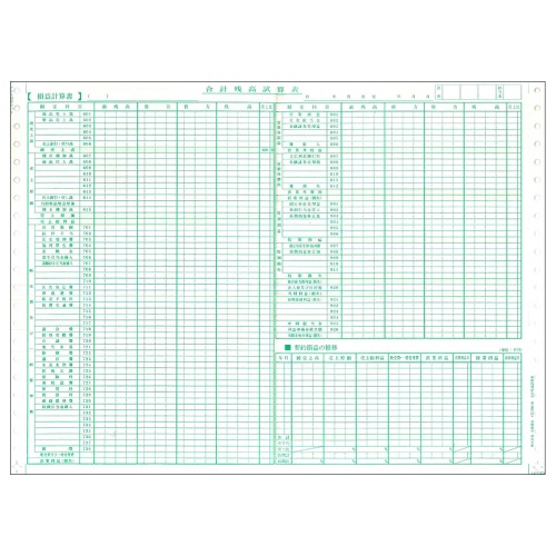東京ビジネス　合計残高試算表　（建設・科目印刷）　ＣＧ１００６ＫＯ　１冊（５０セット）3