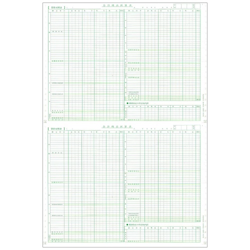 東京ビジネス　合計残高試算表　（建設・科目なし）　ＣＧ１００６ＫＢ　１冊（５０セット）1