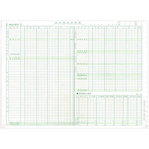 東京ビジネス　合計残高試算表　（建設・科目なし）　ＣＧ１００６ＫＢ　１冊（５０セット）3