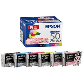 エプソン　インクカートリッジ　６色パック　ＩＣ６ＣＬ５０Ａ２　１箱（６個：各色１個）