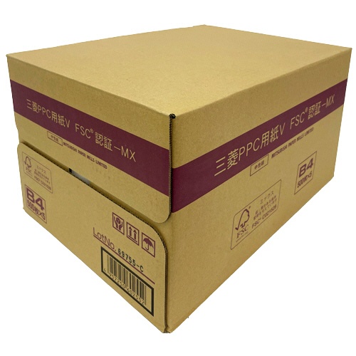 三菱製紙　ＰＰＣ用紙－Ｖ　Ｂ４　ＰＰＣＶ－Ｂ４　１箱（２５００枚：５００枚×５冊）1