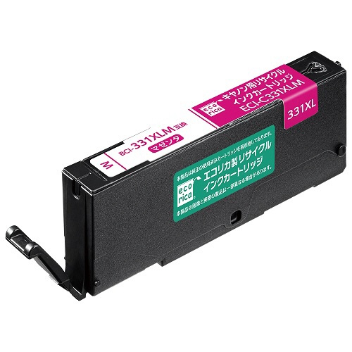 エコリカ　リサイクルインクカートリッジ　マゼンタ（染料）　大容量　［キヤノン：ＢＣＩ－３３１ＸＬＭ互換］　ＥＣＩ－Ｃ３３１ＸＬＭ　１個1