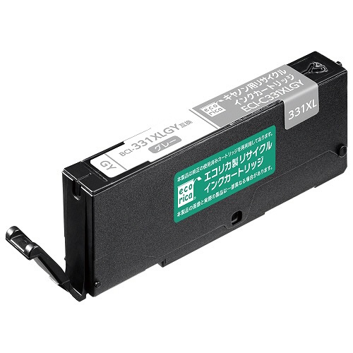 エコリカ　リサイクルインクカートリッジ　グレー（染料）　大容量　［キヤノン：ＢＣＩ－３３１ＸＬＧＹ互換］　ＥＣＩ－Ｃ３３１ＸＬＧＹ　１個1