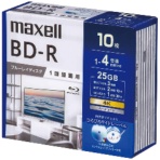 マクセル　録画用ＢＤ－Ｒ　１３０分　１－４倍速　ホワイトワイドプリンタブル　ＢＲＶ２５ＷＰＧ