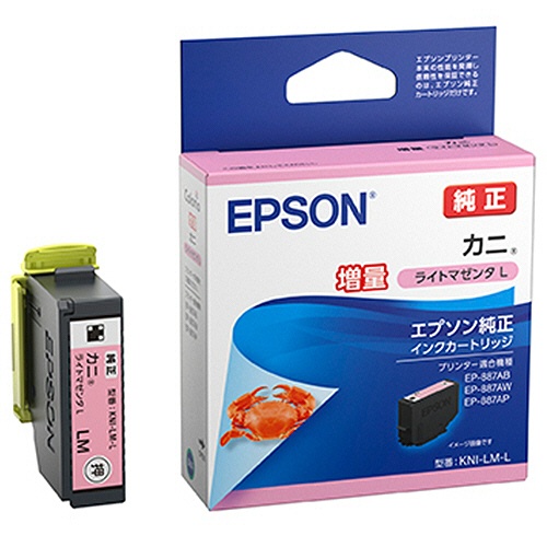 エプソン　インクカートリッジ　カニ　ライトマゼンタＬ（増量）　ＫＮＩ－ＬＭ－Ｌ　１個1