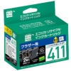 エコリカ リサイクルインクカートリッジ ブラック(顔料) [ブラザー:LC411BK互換] ECI-BR411B-2PT 1箱(2個)