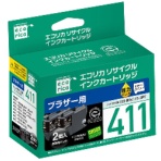エコリカ　リサイクルインクカートリッジ　ブラザー：ＬＣ４１１互換