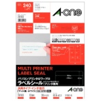 エーワン　パソコンプリンタ＆ワープロラベルシール［兼用］　マット紙・ホワイト　Ａ４判　汎用タイプ・インチ改行１２面