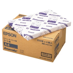 エプソン　カラーレーザープリンター用コート紙　Ａ４　ＬＰＣＣＴＡ４　１箱（１０００枚：２５０枚×４冊）