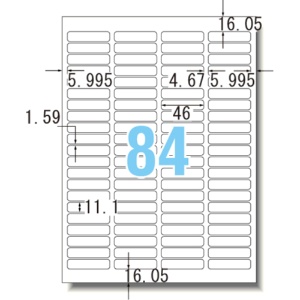 コクヨ　モノクロレーザー＆モノクロコピー用　紙ラベル（スペシャルラベル）　Ａ４　８４面　４６×１１．１ｍｍ　ＬＢＰ－７６５６Ｎ　１冊（１０シート）2