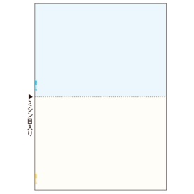 ヒサゴ　マルチプリンタ帳票　Ａ４　カラー　２面（ブルー／クリーム）　ＢＰ２０１０　１冊（１００枚）