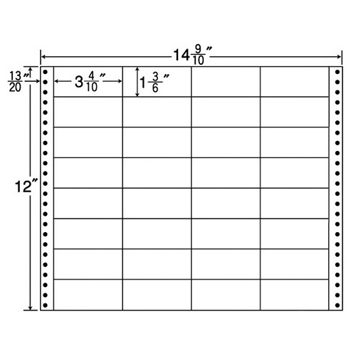 東洋印刷　ナナフォーム　連続ラベル　Ｍタイプ　１４_９／１０×１２インチ　３２面　８６×３８ｍｍ　ＭＴ１４Ｐ　１箱（５００折）1