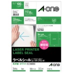 エーワン レーザープリンタラベル 光沢紙　ホワイト　Ａ４　ノーカット