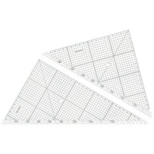 ステッドラー　レイアウト用方眼三角定規　３０ｃｍ　４５°・６０°ペア　９６６　３０　１組1
