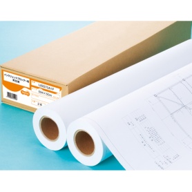 【たのめーる】TANOSEE IJプロッタ用再生紙 A1ロール 594mm×50m 1箱(2本)の通販
