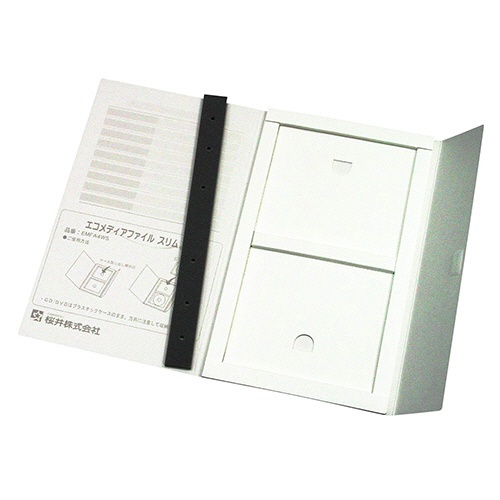 桜井　エコメディアファイル　Ａ４　６穴　白　ＥＭＦＡ４Ｗ　１パック（５冊）2