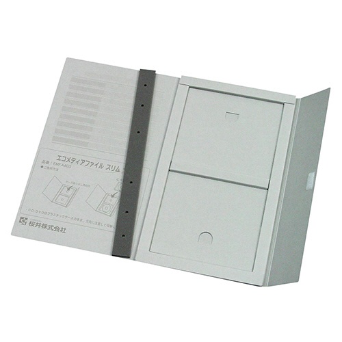 桜井　エコメディアファイル　Ａ４　６穴　グレー　ＥＭＦＡ４Ｇ　１パック（５冊）2