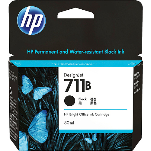 たのめーる】HP HP711B インクカートリッジ ブラック 80ml 3WX01A 1個 
