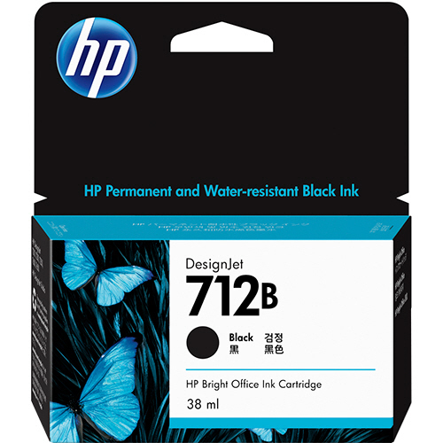 たのめーる】HP HP712B インクカートリッジ ブラック 38ml 3ED28A 1個 