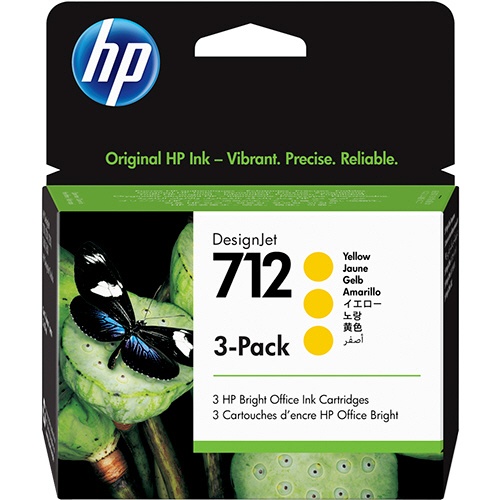ＨＰ　ＨＰ７１２　インクカートリッジ　イエロー　２９ｍＬ／個　３ＥＤ７９Ａ　１箱（３個）1