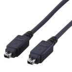 エレコム　ＩＥＥＥ１３９４ケーブル　４ｐｉｎオス－４ｐｉｎオス　ブラック　１ｍ　ＩＥ－４４１ＢＫ　１本