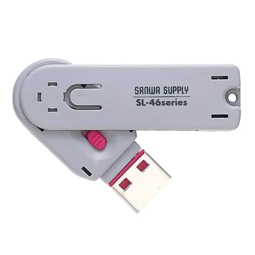 たのめーる】サンワサプライ USBコネクタ取付けセキュリティ レッド SL 