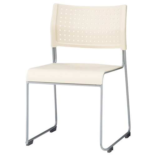 アイリスチトセ　スタッキングチェア　樹脂座タイプ　アイボリー　ＡＳＬ－１１０ＰＰ－ＩＶ　１脚1