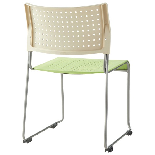 アイリスチトセ　スタッキングチェア　樹脂座タイプ　ブラック　ＡＳＬ－１１０ＰＰ－ＢＫ　１脚2