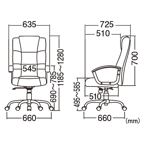 サンワサプライ　レザーチェア　ハイバック　肘付　ＳＮＣ－Ｌ７Ｋ　１脚2