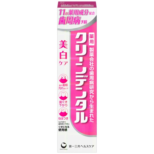 第一三共ヘルスケア　クリーンデンタル　美白ケア　１００ｇ　１本2