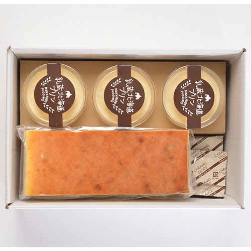 江戸屋　「乳蔵」とろける北海道プリンとチーズケーキセット　１セット4