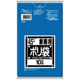日本サニパック　Ｎシリーズ　業務用ポリﾌﾞｸﾛ　青　４５Ｌ　厚口０．０４０ｍｍ　Ｎ－４６　１パック（１０枚）