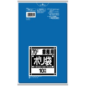 日本サニパック　Ｌシリーズ　業務用ポリ袋　青　７０Ｌ　特厚０．０５０ｍｍ　Ｌ－７１　１パック（１０枚）