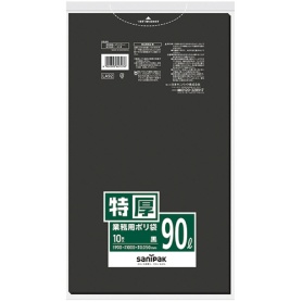 日本サニパック　ＬＡシリーズ　業務用ポリ袋　黒　９０Ｌ　特厚０．０５０ｍｍ　ＬＡ９２　１パック（１０枚）