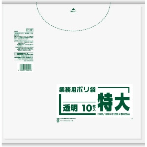 日本サニパック　業務用ポリﾌﾞｸﾛ　透明　特大　０．０２５ｍｍ　Ｅ１２Ｆ　１パック（１０枚）1