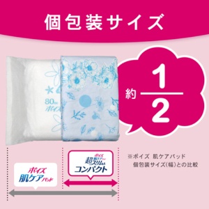 日本製紙クレシア　ポイズ　肌ケアパッド　超スリム＆コンパクト　８０ｃｃ　安心の中量用　１パック（２２枚）4