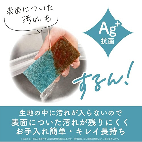 キクロン　ザララ　汚れをするんと落とすキッチンスポンジ　インディゴ　１個6