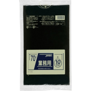 ジャパックス　業務用ポリ袋　黒　７０Ｌ　Ｐ－７２　１パック（１０枚）1