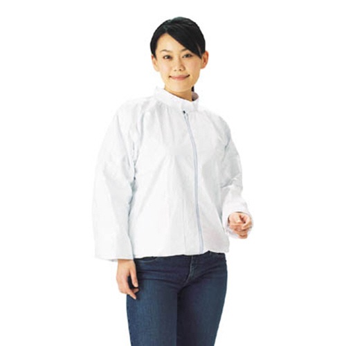 ＴＲＵＳＣＯ　タイベック製保護服縦襟ジャンパー　ＸＸＬ寸　ＤＰＭ－２０２－ＸＸＬ　１着1