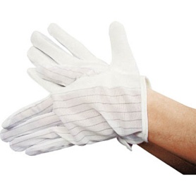 カスタム　静電防止手袋　ホワイト　Ｌ　厚さ１．０５ｍｍ　ＡＳ－３０１－Ｌ　１双
