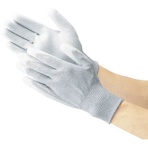 ＴＲＵＳＣＯ　静電気対策用手袋　Ｍ（手の平ウレタンコート）　ＴＧＬ－２９９７Ｍ　１双