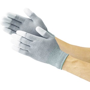 ＴＲＵＳＣＯ　静電気対策用手袋　Ｍ（指先ウレタンコート）　ＴＧＬ－２９９６Ｍ　１双1