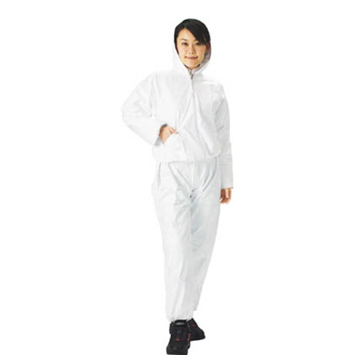 ＴＲＵＳＣＯ　タイベック製保護服フード付上下セット　ＸＸＬ寸　ＤＰＭ－５０１－ＸＸＬ　１着1