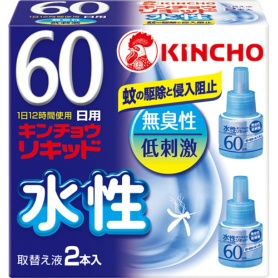 大日本除蟲菊　ＫＩＮＣＨＯ　水性キンチョウリキッド　６０日　無臭性　取替え液　１箱（２本）