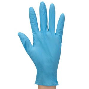 エステー　モデルローブ　Ｎｏ．９８１　ニトリル使いきり手袋（粉付）　Ｍ　ブルー　１箱（１００枚）2
